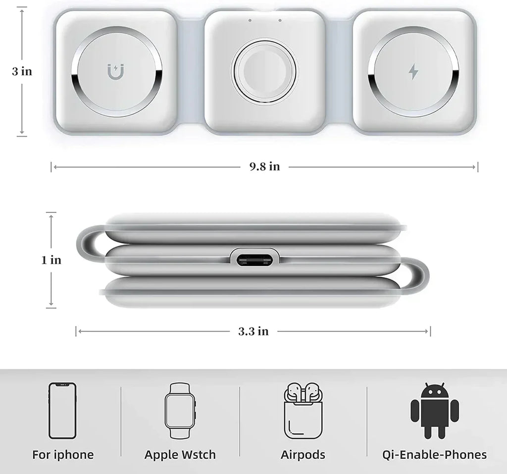 3-in-1 Foldable Wireless Charging Pad – Up to 15W – product image 2