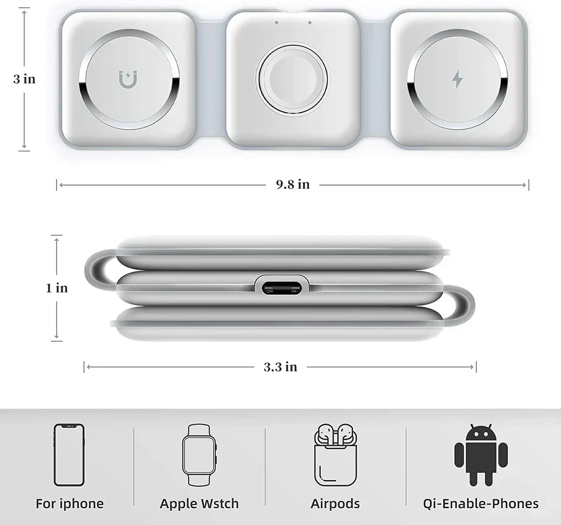 3-in-1 Foldable Wireless Charging Pad – Up to 15W – product image 2