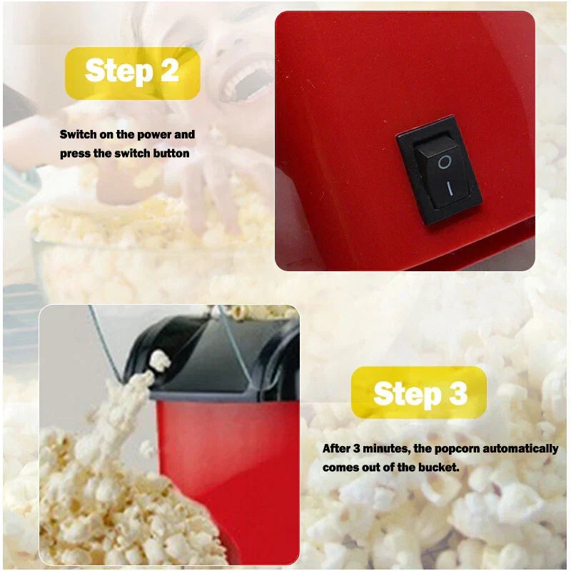 Mini Hot Air Popcorn Maker – product image 4
