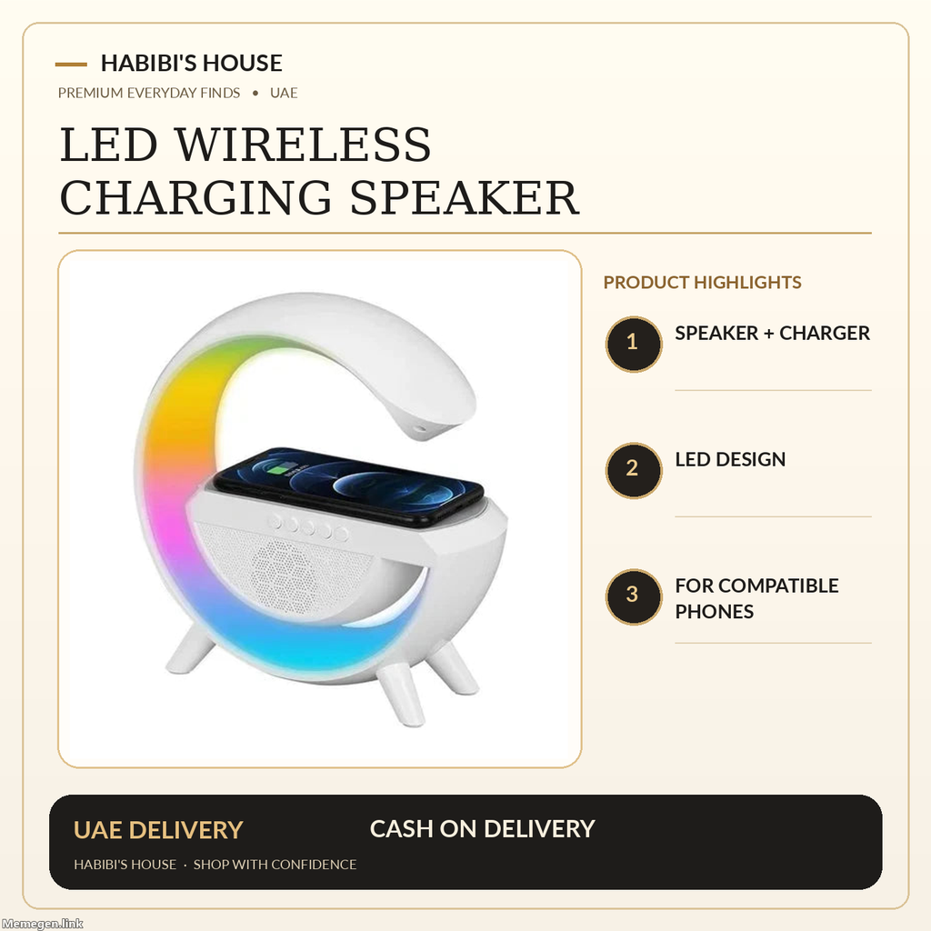 Habibi's House premium product image for speaker featuring the original supplier product photograph and product features