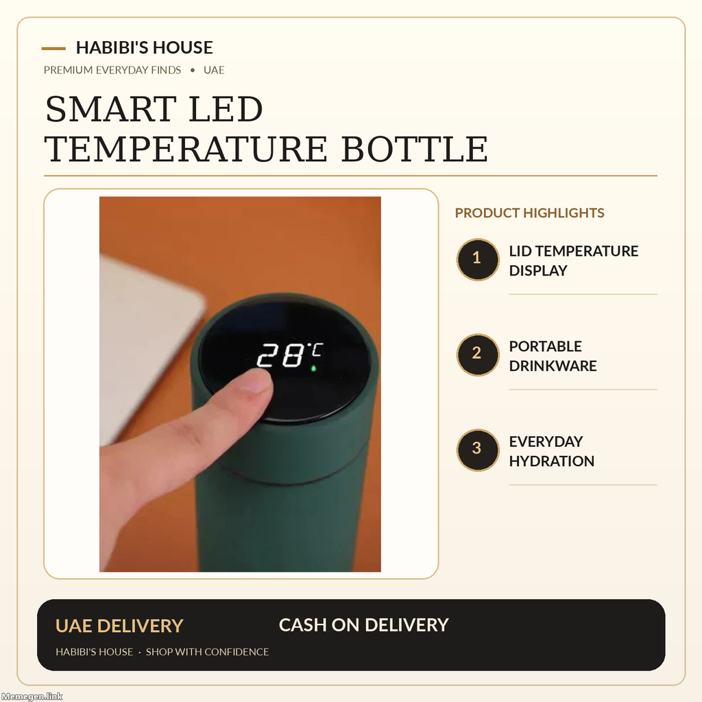 Habibi's House premium branded product image, featuring the actual supplier photo of smart bottle